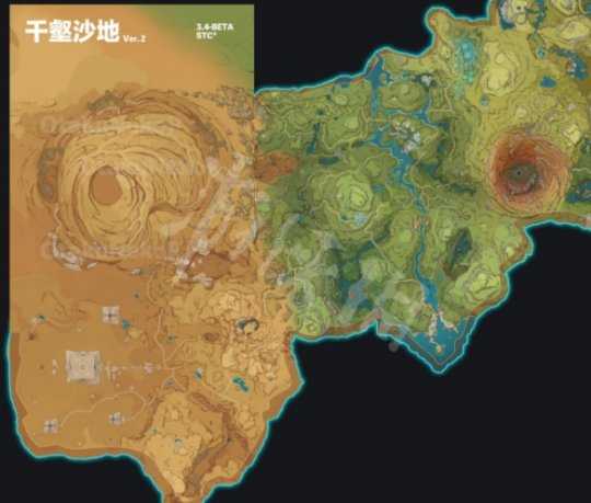 《原神》3.4新地图千壑沙地地图一览 3.4新地图介绍