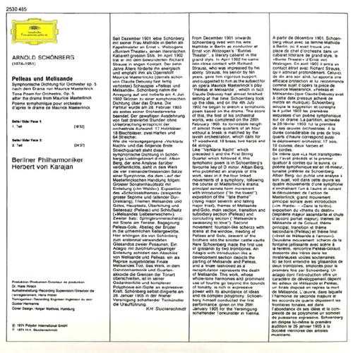 【古典音乐】卡拉扬《勋伯格·升华之夜、佩利亚斯与梅丽桑德》2013[FLAC+CUE/整轨]