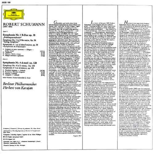 【古典音乐】卡拉扬《舒曼·第一、第四交响曲》2013[FLAC+CUE/整轨]